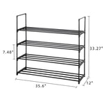 ZUN 2 Set 4 Tiers Shoe Rack Shoe Tower Shelf Storage Organizer For Bedroom, Entryway, Hallway, and 42895024