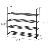 ZUN 2 Set 4 Tiers Shoe Rack Shoe Tower Shelf Storage Organizer For Bedroom, Entryway, Hallway, and 42895024