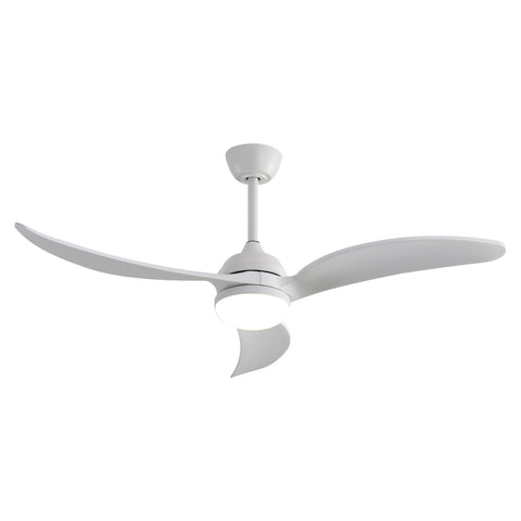 ZUN 52 Inch Indoor Ceiling Fan With Dimmable Led Light 3 Solid Wood Blades Remote Control Reversible DC W882P147251