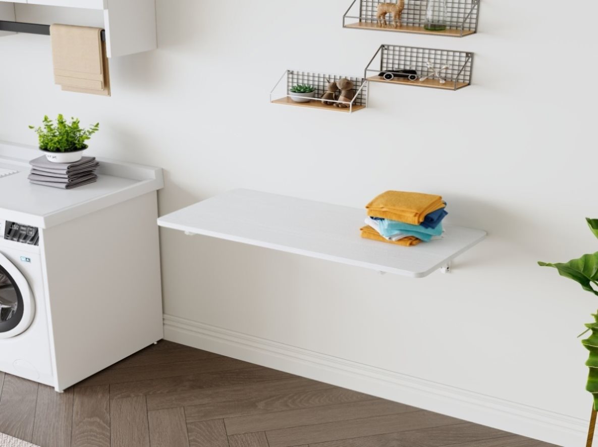 Laundry Room Folding Table Wall Mounted Folding Table for Small Spaces ...