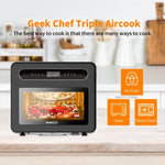 ZUN Geek Chef Steam Air Fryer Toast Oven Combo , 26 QT Steam Convection Oven Countertop , 68994952
