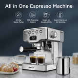 ZUN TEMU禁售Geek Chef Espresso Machine,20 bar espresso machine with milk frother for 43248761