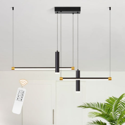 ZUN Javeriah 4 - Light Dimmable Kitchen Island Linear LED Pendant[No Bulb][Unable to ship on weekends, 95025294