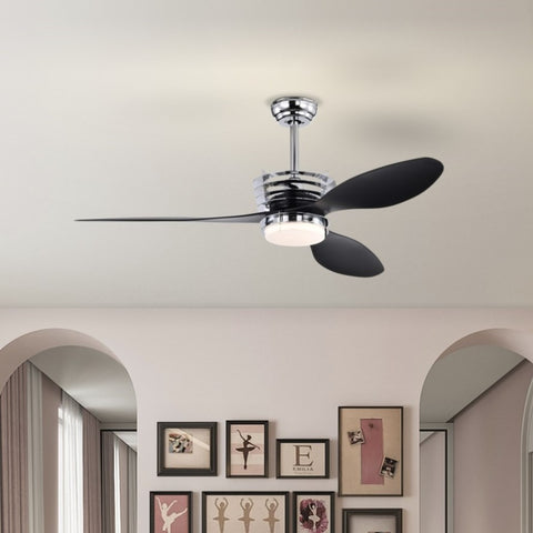 ZUN 52'' ABS Ceiling Fan with Lights and DC Remote, DC Motor Modern Ceiling Fan with 3 ABS Fan W1592P162701