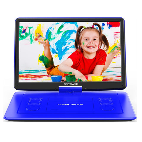 ZUN DBPOWER 17.9" Portable DVD Player with 15.6" Large HD Swivel Screen, 6 Hour Rechargeable Battery, 37319017