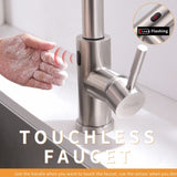 ZUN Touchless Kitchen Faucet,Hands Free Automatic Smart Kitchen Faucet Black Smart Kitchen Faucet W1932P156239