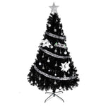 ZUN 6ft 1600 Branches PVC Christmas Tree Black--Substitution code:	36564136 36103484