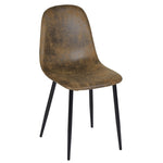 ZUN Set of 4 Scandinavian velvet chairs -Suede brown W1314140341