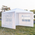 ZUN 3 x 3m Three Sides Waterproof Tent with Spiral Tubes White 35496508