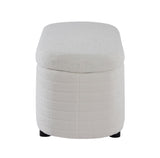 ZUN Multi-functional storage teddy fleece material sofa bench-White teddy fleece 12772906