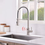 ZUN Touchless Kitchen Faucet,Hands Free Automatic Smart Kitchen Faucet Black Smart Kitchen Faucet W1932P156239