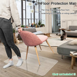 ZUN PVC Dull Polish Chair Mat Protection Floor Mat 90x120x0.2cm Rectangular 73468178