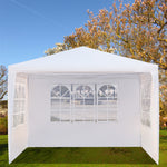 ZUN 3 x 3m Three Sides Waterproof Tent with Spiral Tubes White 35496508