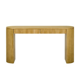 U_STYLE Sophisticated Console Table with Pine Veneer and Vertical Striped,Suitable for Entryway, N711P289125O