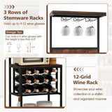 Freestanding Wine Rack with Glass Racks 82633098