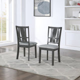 ZUN 6-Piece Dining Set with Bench, Gray B046P147183