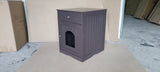 Wooden Pet House Cat Litter Box Enclosure with Drawer, Side Table, Indoor Pet Crate, Cat Home W80863046
