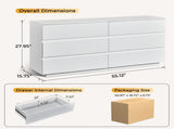 Handleless 6-Drawer Cabinet with Grille Finish P2 Particleboard MDF & Melamine Veneer 61471650