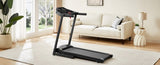 ZUN Treadmills - 2.5 HP hydraulic folding removable treadmill with 3-speed incline adjustment, 12 preset W1668124387