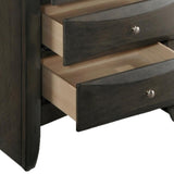 Grey Oak Nightstand with 2 Drawers B062P181317