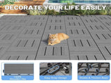 36 Pcs Interlocking Tiles, 12" x 12" HDPE Outdoor Flooring, Patio Flooring Outdoor Waterproof, W1859P507504