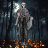 6.4 ft Halloween Standing Grim Reaper Automatic Arm Movement 08131336