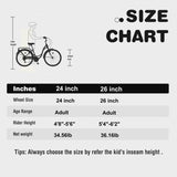 7 Speed, Steel Frame, Multiple Colors 24 Inch Ladies Bicycle W1019P165871