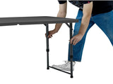 4 Foot Adjustable Height Folding Plastic Table, Black 79504561