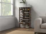 7-Tier Double-Row Shoe Rack with Adjustable Shelves, Anti-Tipping Narrow Storage Rack for Entryway 00173221