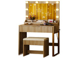 Oak-colored particleboard with a textured melamine veneer, 1 drawer with 3 compartments, dressing 94382314