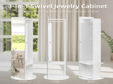 Jewelry Armoire Full Length Mirror 360&deg and Large Capacity Jewelry Organizer Armoire, Mirror 48743098