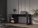 Wengue Computer Desk with 1-Drawer and Open Storage B062P290244