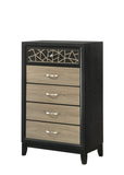 Selena Modern & Contemporary Chest Made with Wood in Black and Natural B009139130