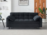 Modern velvet sofa, sofa pull-out bed, small love seat casual sofa with back, with pillow, pockets, W3371P315001