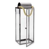 ZUN LARRY 22"H STAINLESS STEEL LANTERN 72177.00SIL