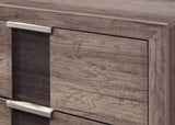 ZUN 1pc Contemporary Dresser Six Drawers Metal knobs Brown Finish Bedroom Wooden Furniture B011P255271