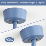 42 Inch Ceiling Fans with LED Light 22W and Remote Control 5 ABS Fan Blades for Bedroom, Living W934P242549