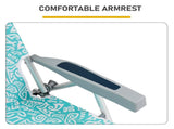 1 PCS Aluminum Beach Chair, 8.5 Inch Seat Height Teal Tribal Pattern, Adjustable Folding Chair with 78014252