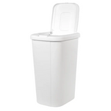 13.3-gal Touch Lid Trash Can, White with Decorative Texture 84845114