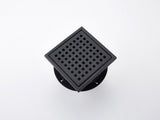 6 Inch Square Shower Drain with Removable Square Patterned Grate, 304 Stainless Steel with Flange 04421908