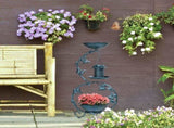 37.8 inch Bird Bath and Solar Bird Feeders Combo with Flower Planter Pedestal, Weather Resistant 30522581