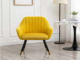 Tuchico Contemporary Velvet Upholstered Accent Chair, Yellow T2574P164265