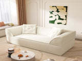 3-in-1 Convertible Sofa Bed, 79.5" Modern Deep Seat Couch with 2 Pillows, 3-Seater Sofa, Sparkling W3219P369307