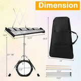 30 Notes Percussion Glockenspiel with Mallets Sticks Stand 88035831