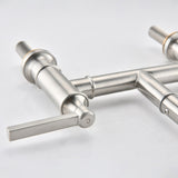 Double Handle Bridge Kitchen Faucet with Side Spray W928P166761