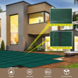 Pool Safety Cover, Fits 18x36ft Rectangular Inground Winter Swimming Pools, with 4x8ft Center End W465P203696