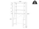 Over Toilet Bathroom Organizer, 4-Tier Adjustable Storage Rack, Space-Saving Shelf for Tight Areas, 74425892
