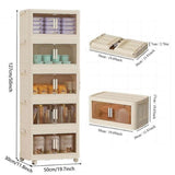19.69" Side Wide Folding Storage Cabinet ,5 Tiers,19.69"11.81"50.00",Collapsible Storage Bins with W2873P207557