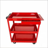 Upgrade 3-Tier Rolling Tool Cart with Lockable Wheels, Heavy Duty Steel Utility Cart, Kitchen Cart 76361782