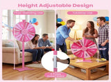 24 Inch Height Adjustable Prize with Smooth Spin, 2-in-1 Tabletop & Floor Standing Spinning 93646936
